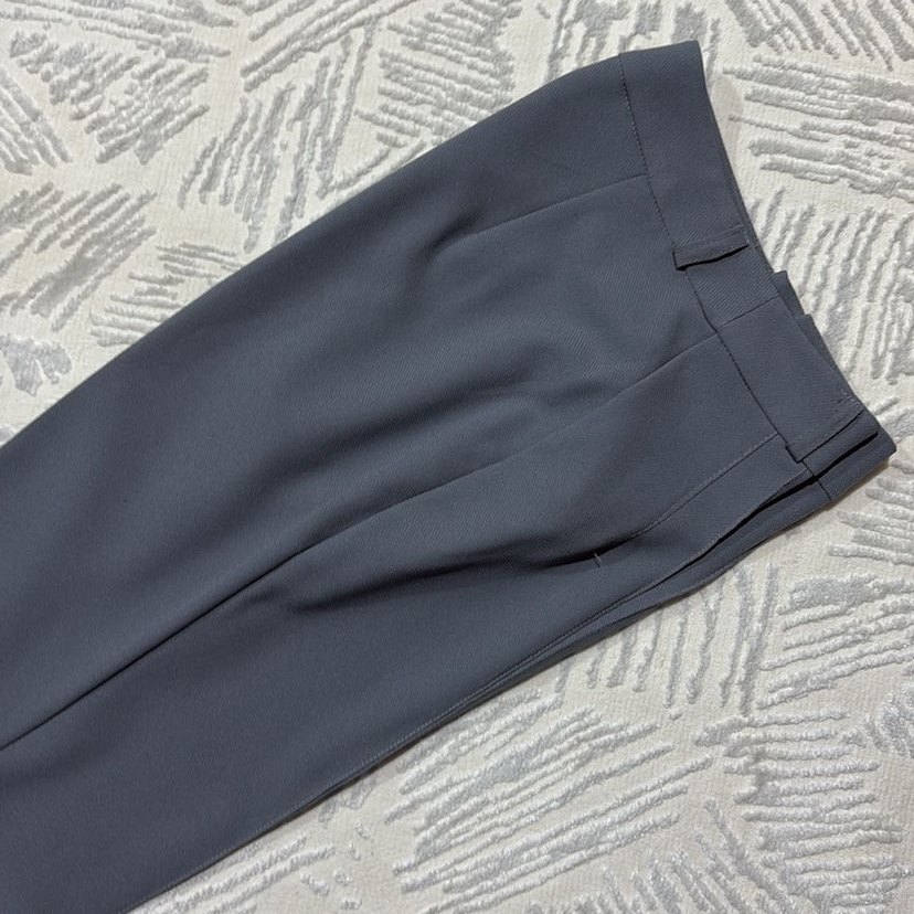 Gri Kadın Kumaş Pantolon Pilili - Görsel 2