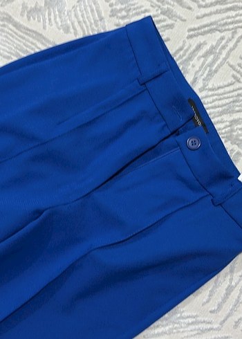 Mavi Pilili Kadın Kumaş Pantolon - Görsel 4