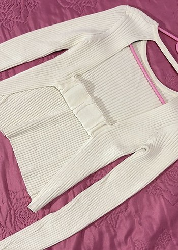 Sırt Dekolteli Kadın Triko Kazak - Görsel 2