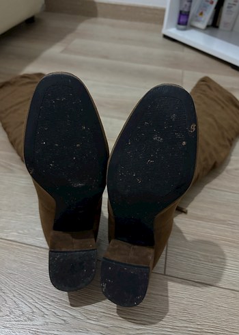 Mango Kahverengi Süet Dizüstü Çizme - Görsel 7