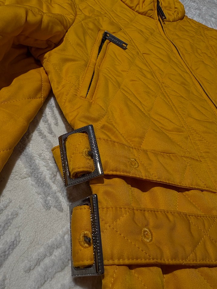 Burberry hardal sarı ceket - Görsel 2