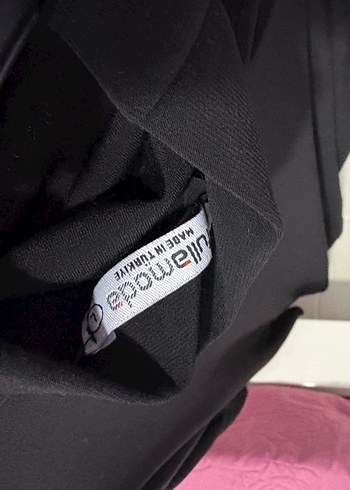 Siyah Uzun Kollu Yüksek Yakalı Drapeli Elbise - Görsel 5