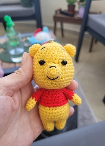Winnie the pooh amigurumi anahtarlik