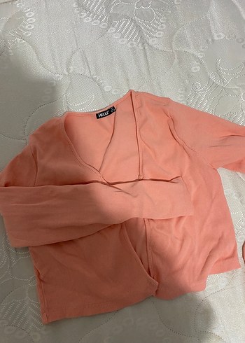 Pembe V Yaka Uzun Kollu Hırka