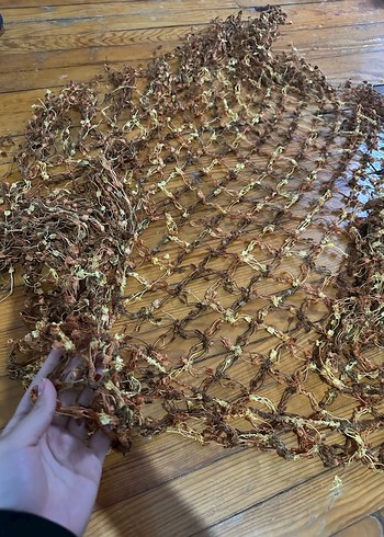 Parlak Bej Bohem Tarzı şal - Görsel 2