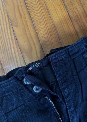 Siyah Kemerli Normal Boy Kadın Kot Pantolon - Görsel 3