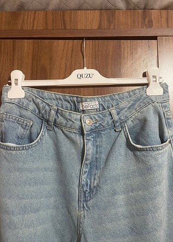 Mavi Kadın Midi Boy Bol Kesim Kot Pantolon - Görsel 2