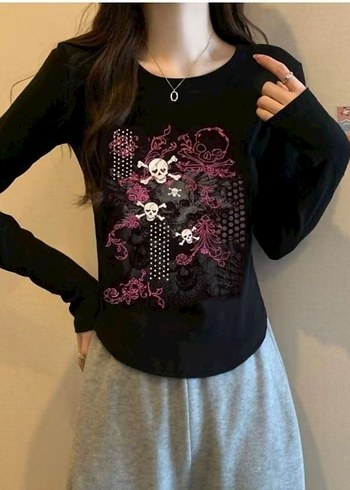 American Vintage Y2k fairycore gothic iskelet bluz
