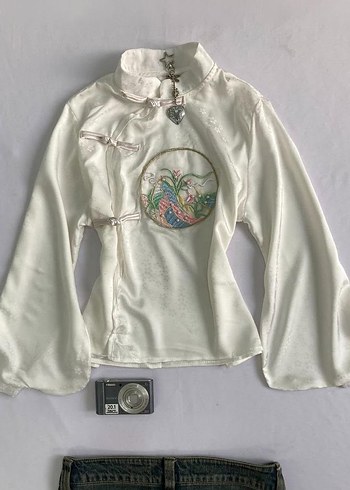 American Vintage Y2k Fairycore Vintage Bluz Gomlek