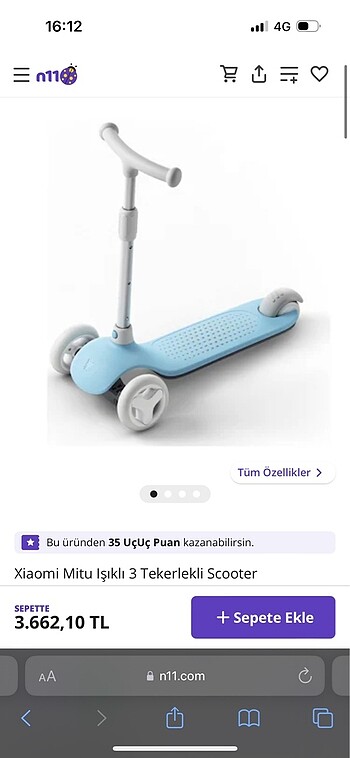 Xiaomi mitu scooter sıfır kutusunda