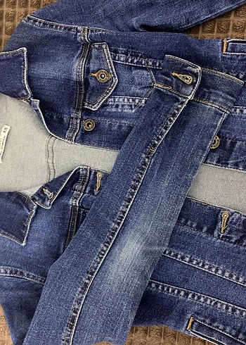 Defacto Düğmeli Kadın Mavi Denim Ceket