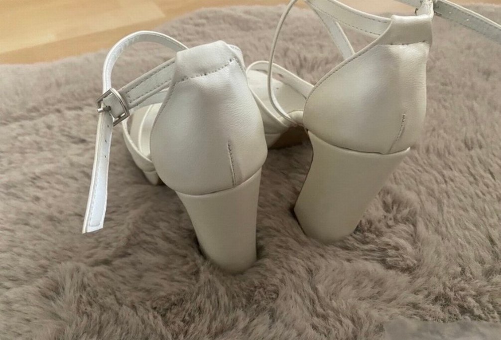 topuklu beyaz ayakkabı - Görsel 4