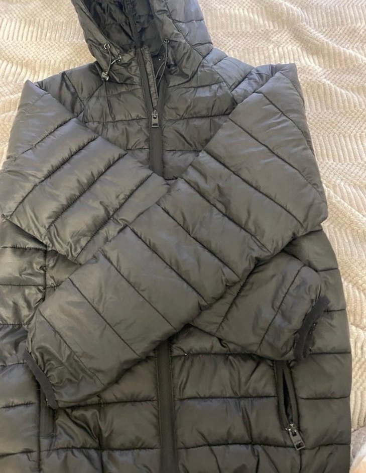 Kadın Siyah Kapüşonlu Kış Montu - Görsel 3