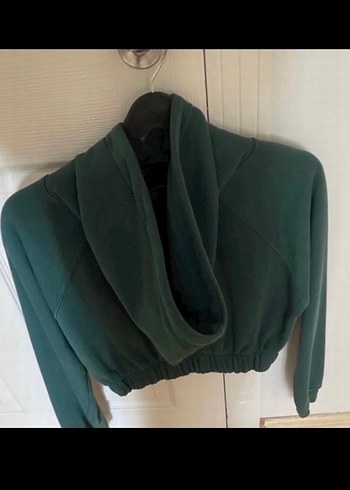 Düğmeli Yüksek Yakalı Kadın Sweatshirt - Görsel 3