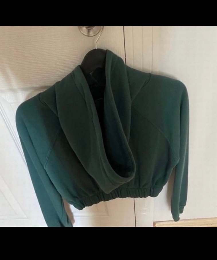 Düğmeli Yüksek Yakalı Kadın Sweatshirt - Görsel 3