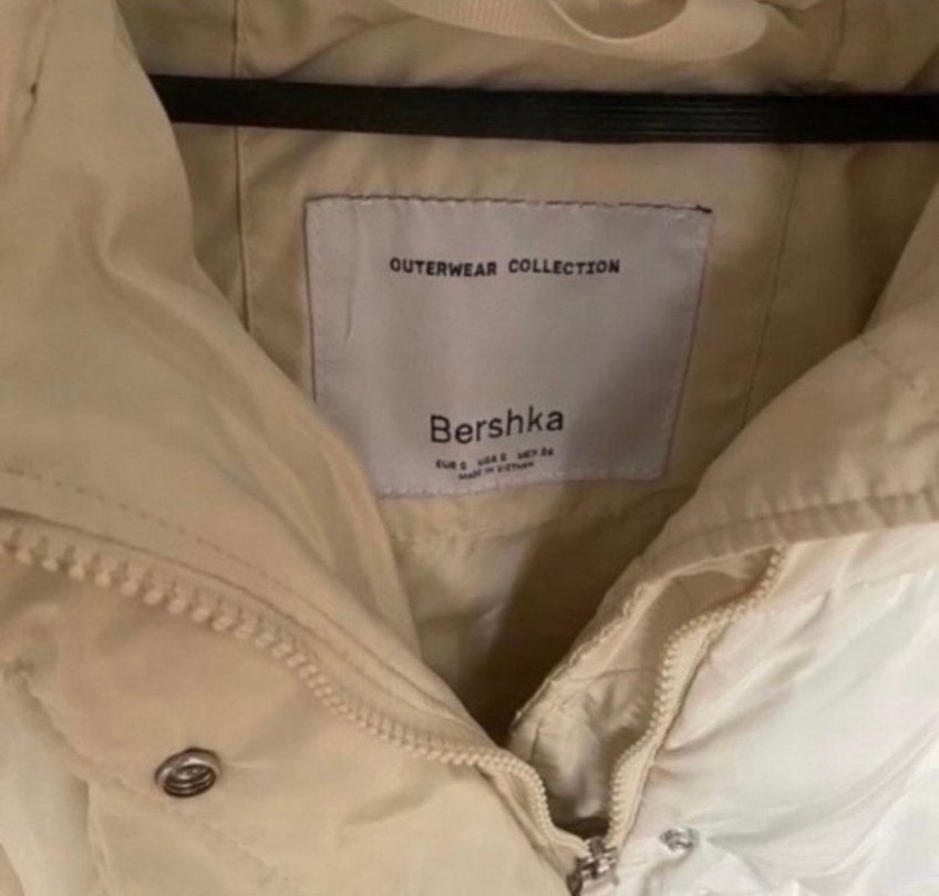 Beyaz Dik Yaka Şişme Kadın Mont - Görsel 4