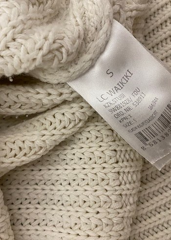 Beyaz Balıkçı Yaka Örgü Kadın Kazak - Görsel 3