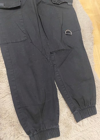 Kadın Siyah Bol Kesim Boyfriend Kot Pantolon - Görsel 2