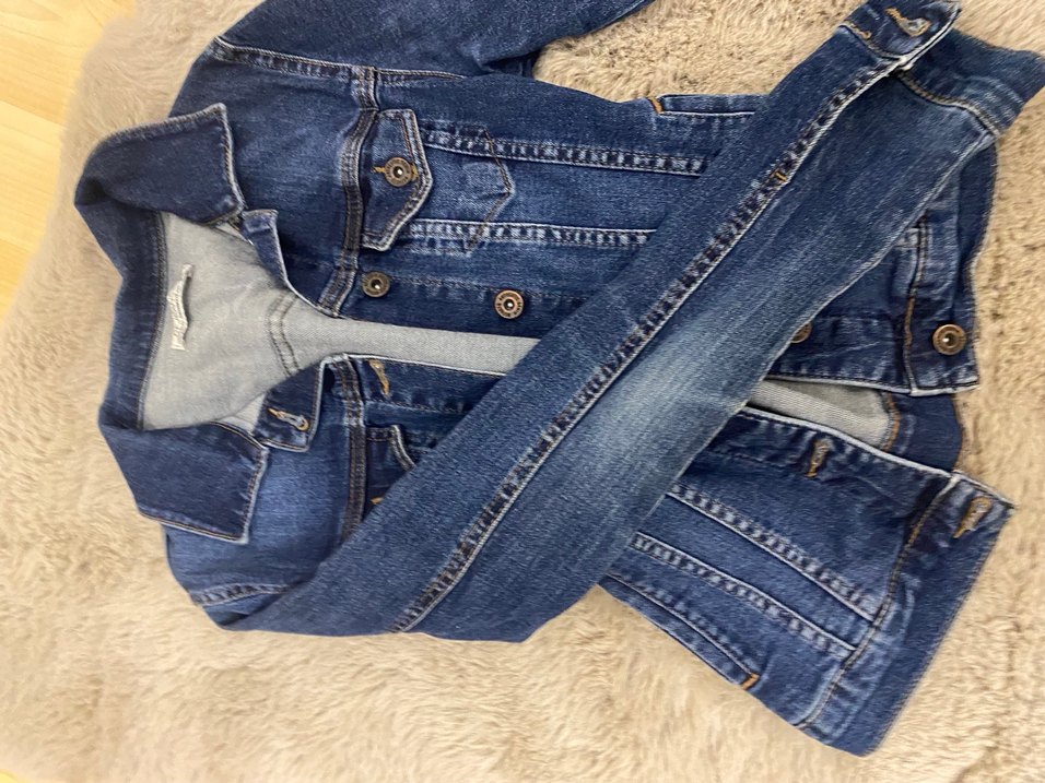 Düğmeli Mavi Kadın Kot Ceket - Görsel 3