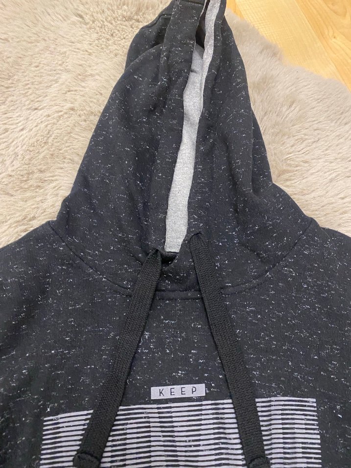 Gri Kapüşonlu Erkek Sweatshirt - Görsel 2