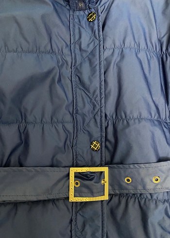 Mavi Kemerli Kadın Kışlık Mont - Görsel 2