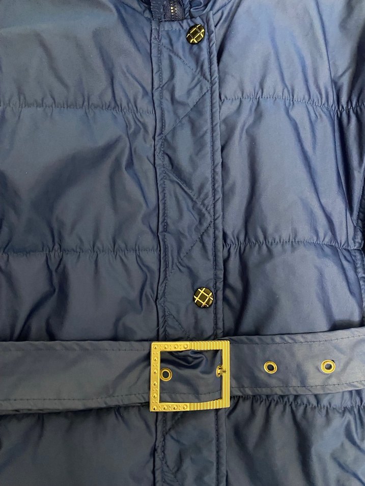 Mavi Kemerli Kadın Kışlık Mont - Görsel 2