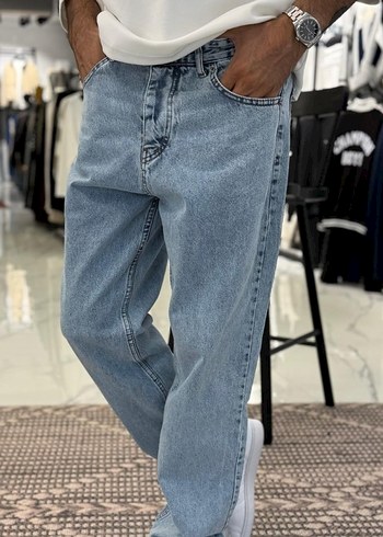 Zara Acik Mavi Rahat Kesim Denim Jean