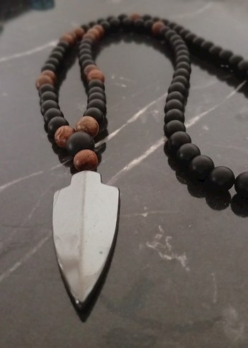 Uzun Etnik Boncuklu Bohem Kolye Siyah - Görsel 3