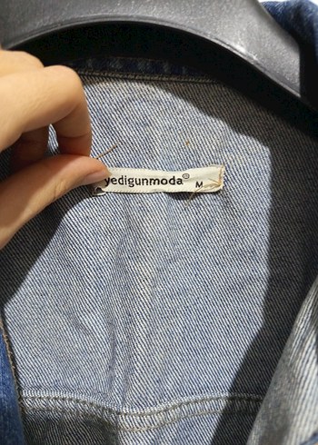 Düğmeli Mavi Kadın Denim Ceket - Görsel 2