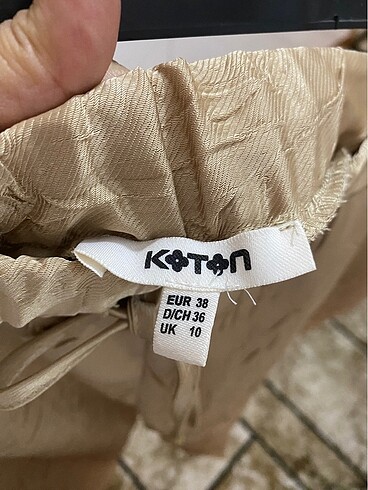 38 Beden camel Renk Koton pantolon