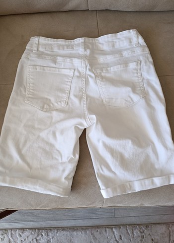 Beyaz kot Şort - Görsel 5