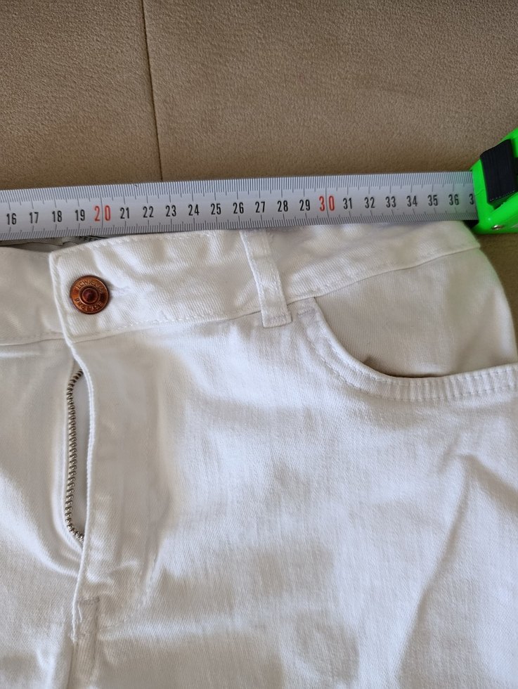 Beyaz kot  Şort - Görsel 3