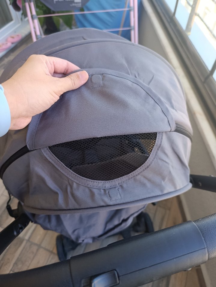 Gri ve kahverengi bebek arabası - Görsel 5