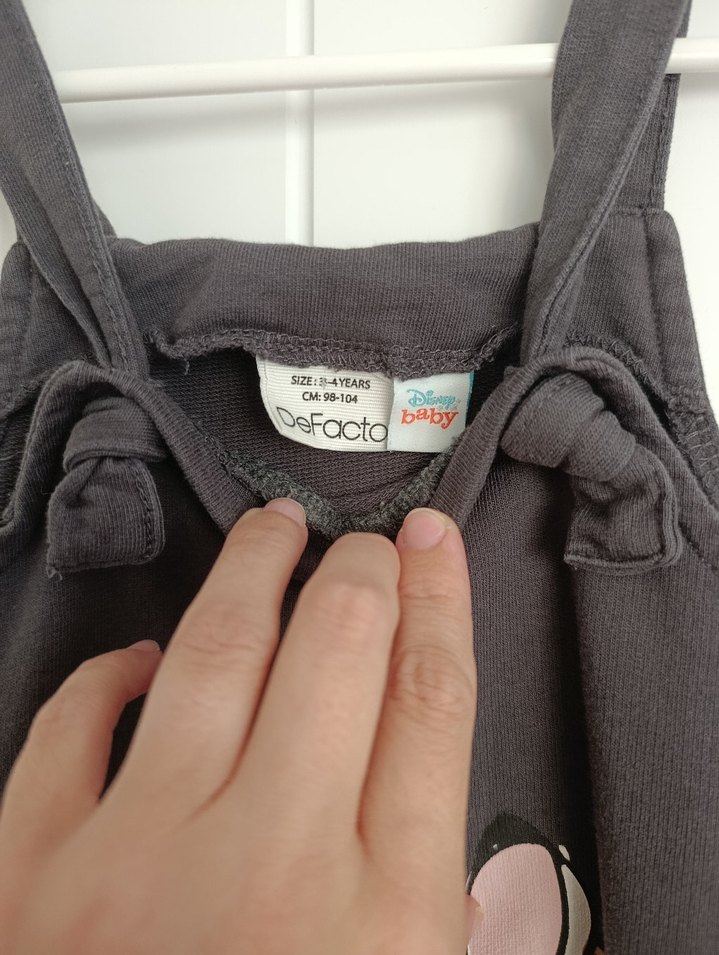 Gri Desenli Askısız Elbise - Görsel 3