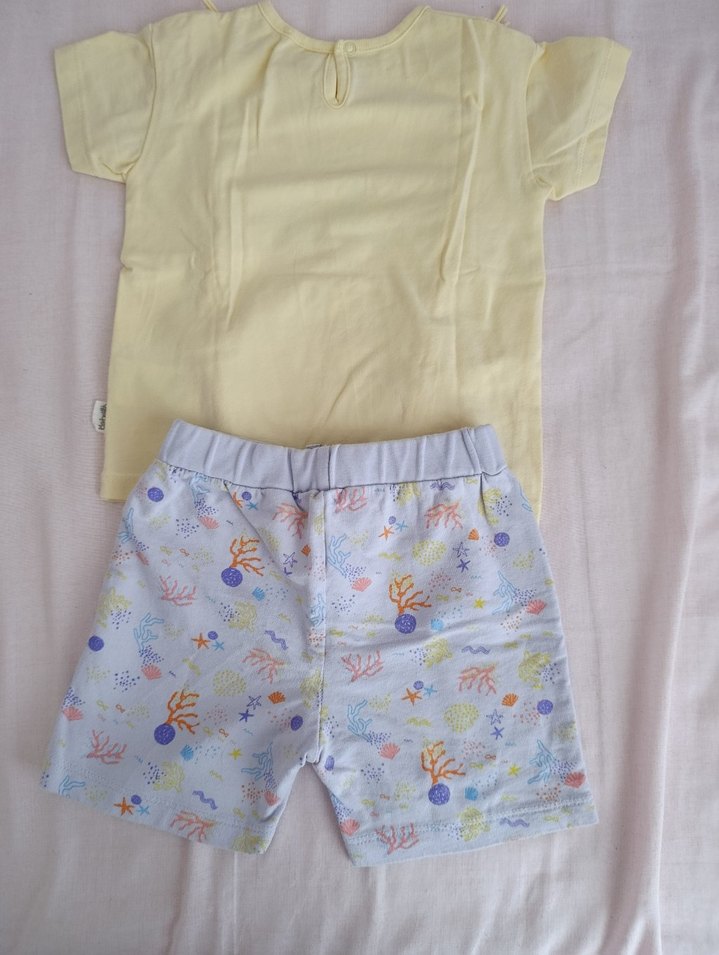 Sarı Fırfırlı Kız çocuk Takımı - Görsel 2