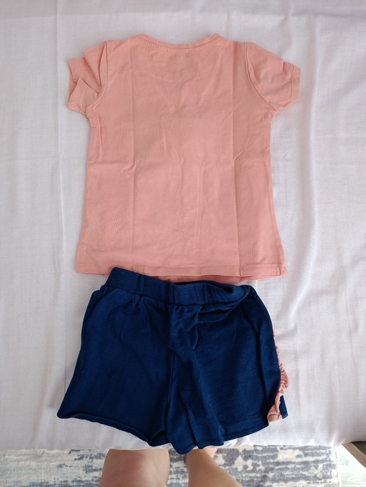 Pembe Pamuklu Kız çocuk takımı Çiçekli - Görsel 4