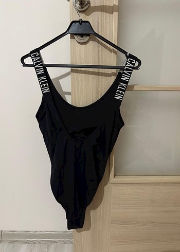 Calvin Klein Siyah Baskılı Midi mayo - Görsel 2