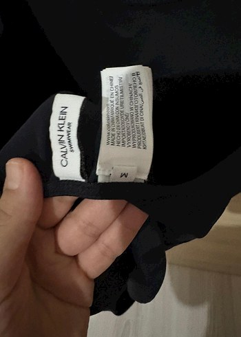 Calvin Klein Siyah Baskılı Midi mayo - Görsel 3