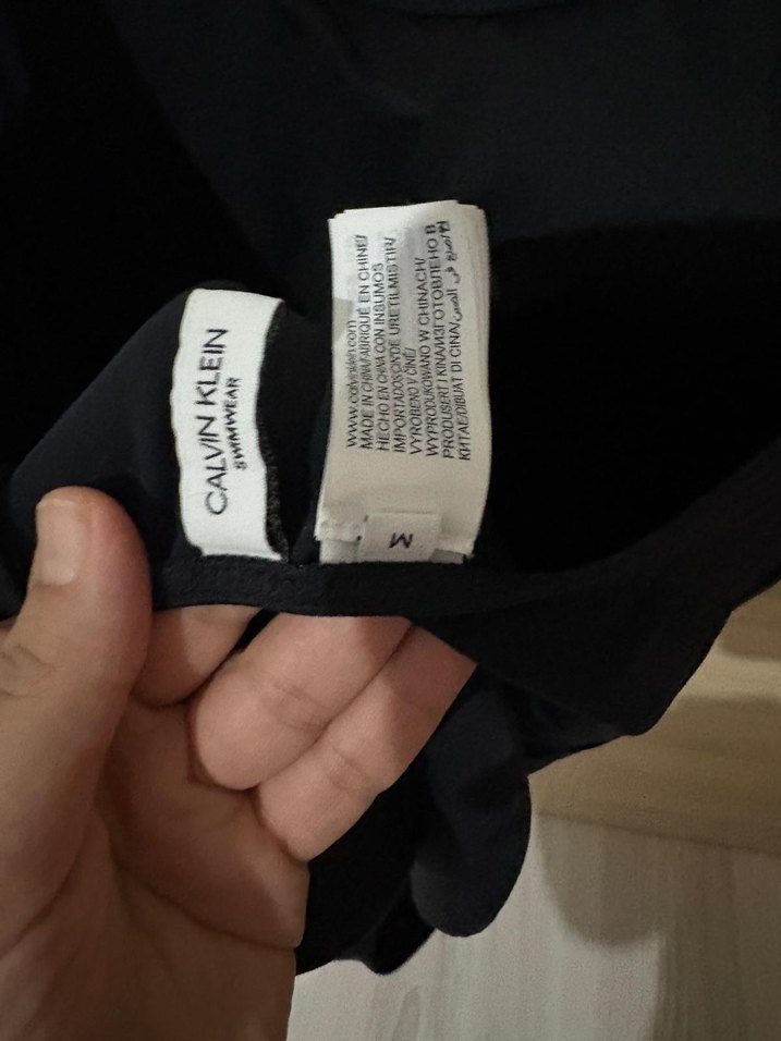 Calvin Klein Siyah Baskılı Midi mayo - Görsel 3