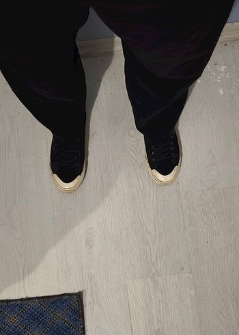 Siyah erkek palazzo pantolon 
oversize. - Görsel 3