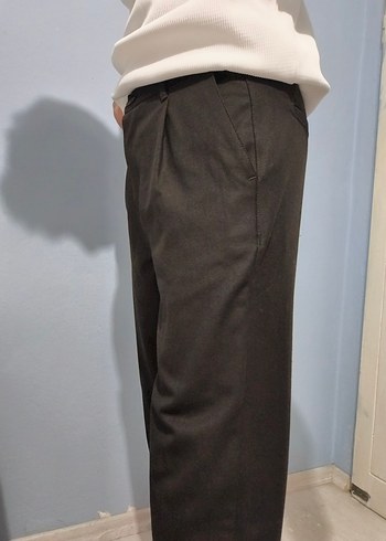 Erkek kahverengi salaş kumaş pantolon(palazzo pantolon) - Görsel 7