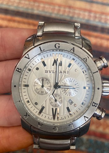 Bvlgari Bvlgari Klasik Erkek Gri Beyaz Saat