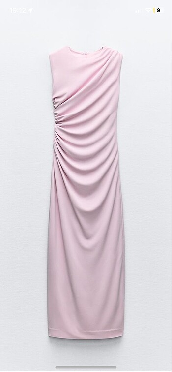 Zara Leylak Midi elbise