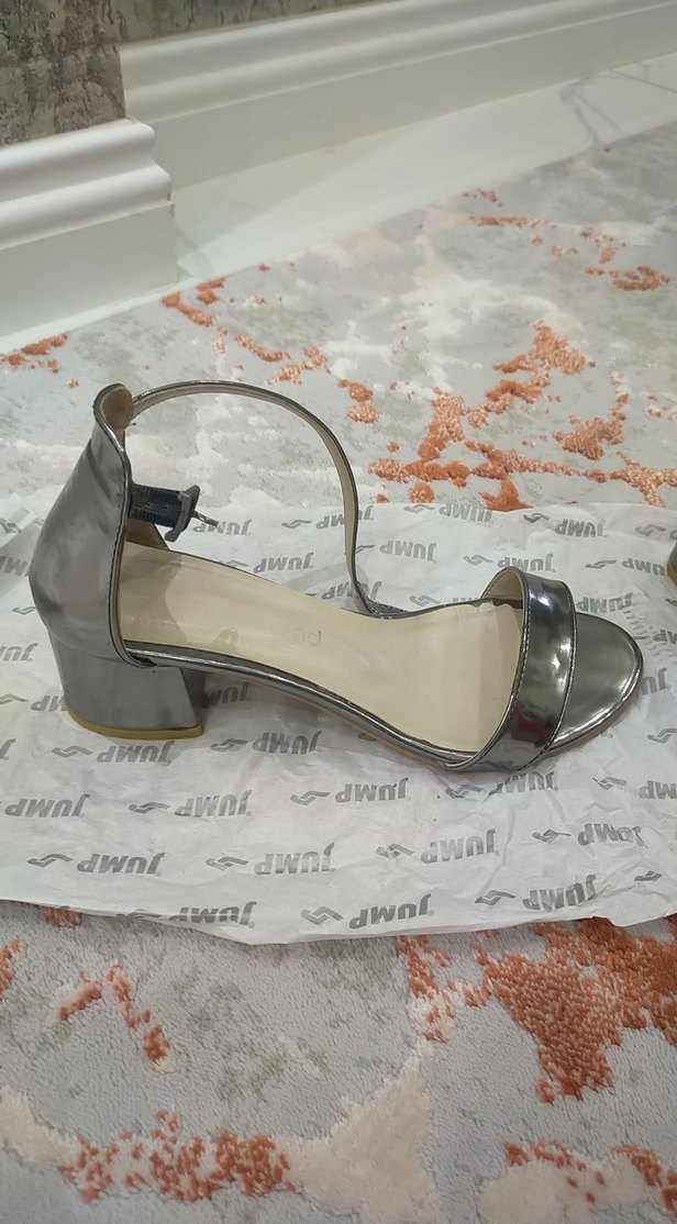 Diger Gri Kadın Topuklu Gece Ayakkabısı - Görsel 2