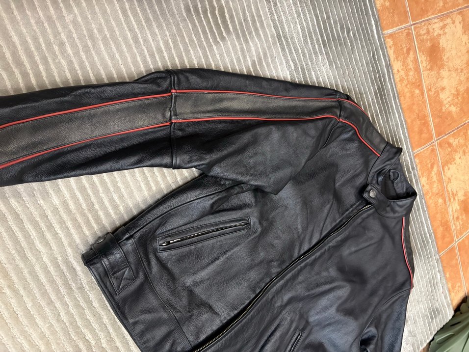 Harley Davidson Deri Siyah Biker Ceket - Görsel 2