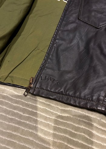 Levis Vintage Kahverengi Deri Biker Ceket - Görsel 4