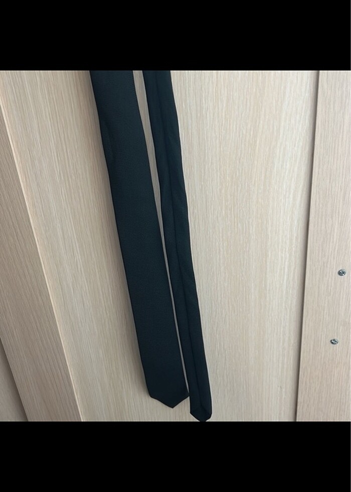 İnce siyah kravat - Görsel 3