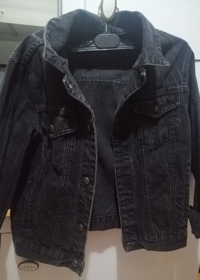 36 beden kot ceket siyah  - Görsel 2