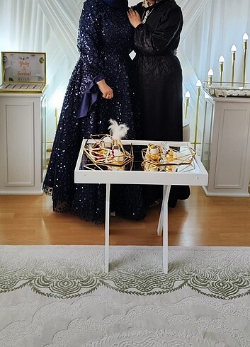 LACİVERT NİŞANLIK ABİYE - Görsel 3