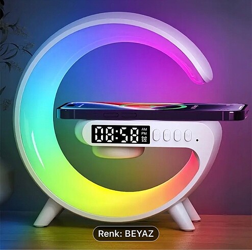 Usb ışıklı müzikli alarımlı şarj istasyonu